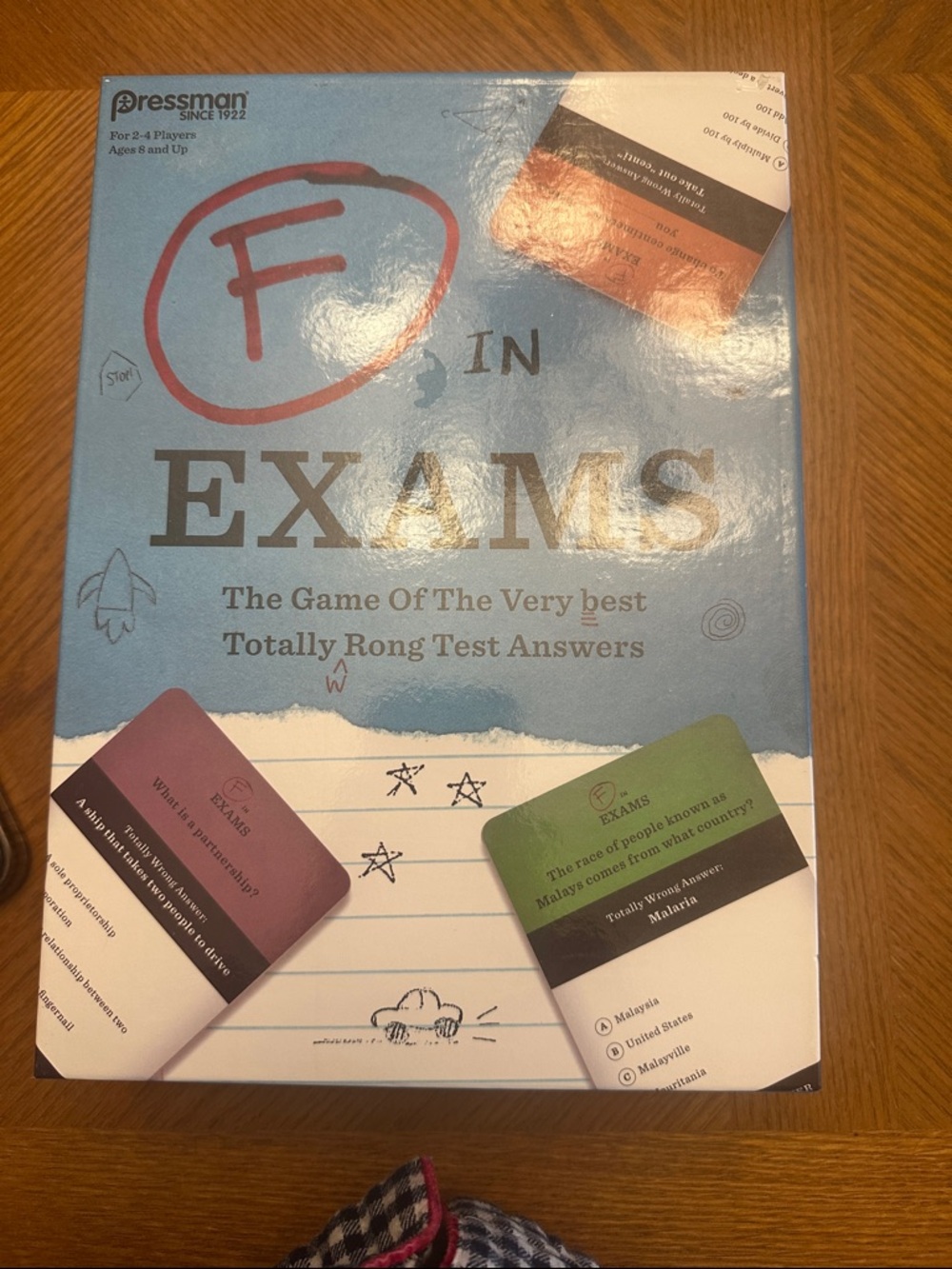 F in Exams Party Game - Blue
